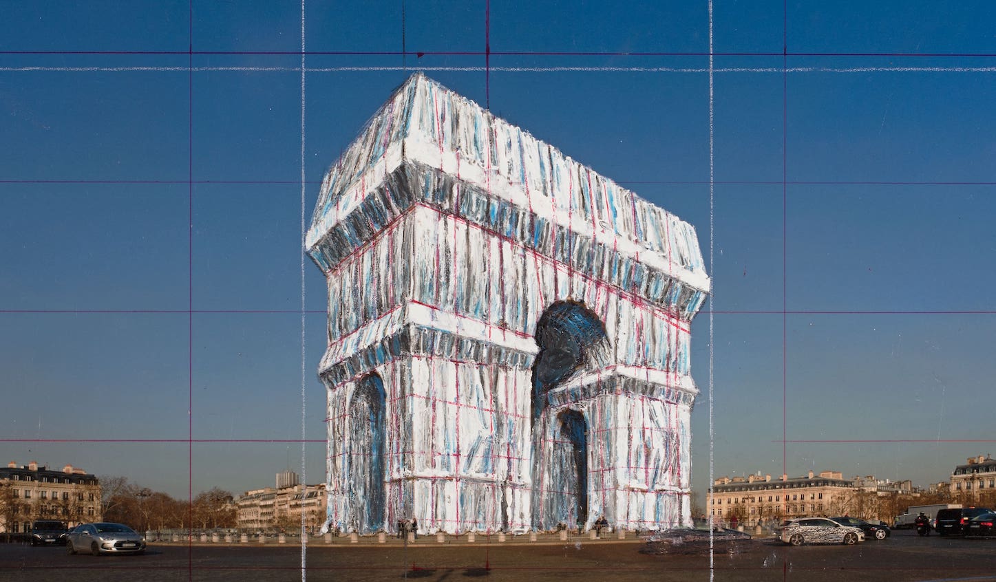 verhüllter L’Arc de Triomphe, 2020 Christo Photo André Grossmann